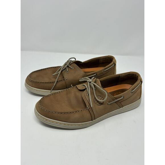 Dunham By New Balance Boat Shoes Men's Sz 11.5 D Captain Leather Loafer Beige - Picture 1 of 10